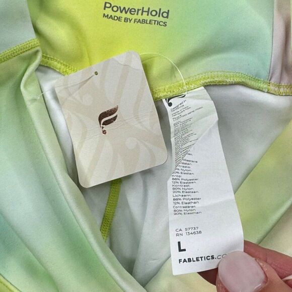 Fabletics Boost 7/8 Legging Blur Lemon Creme NEW FLAWS - Picture 7 of 13